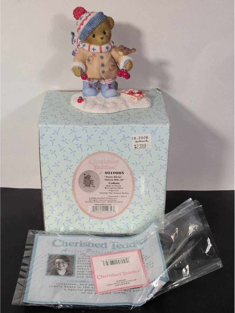 Cherished teddies Colton 4010085 With box and COA papers RARE